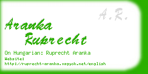 aranka ruprecht business card